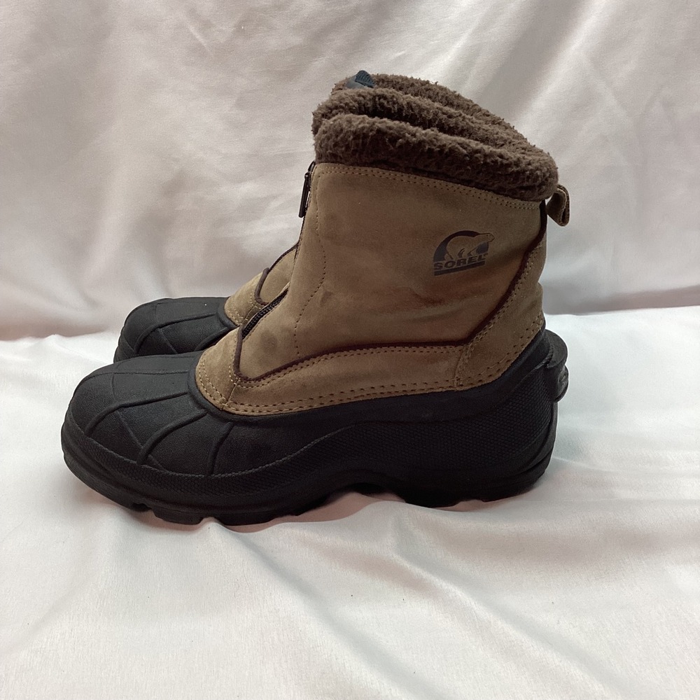 Sorel Crestwynd Women 8 Brown Suede Rubber Winter Snow Boots Thinsulate Gorpcore